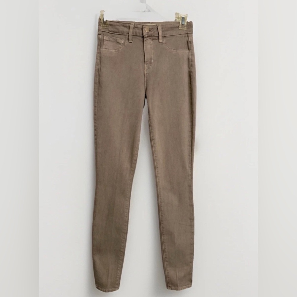 L'AGENCE Marguerite High Rise Skinny Jeans 24 Biscuit Beige Tan 2352LMD USA